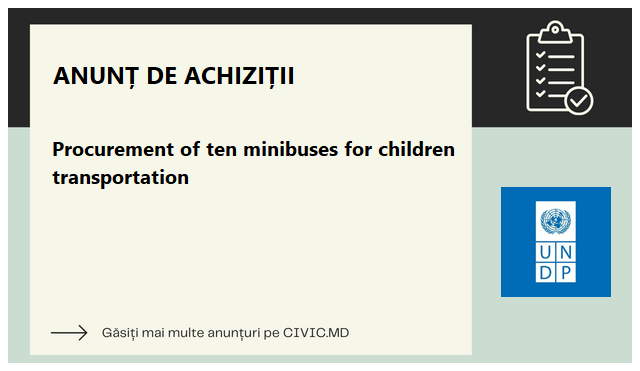 Procurement of ten minibuses for children transportation