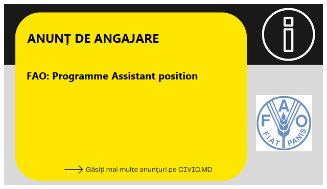 FAO:  Programme Assistant position 