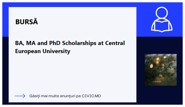 BA, MA and PhD Scholarships at Central European University