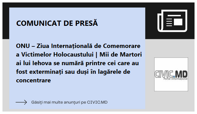 ONU – Ziua Internațională de Comemorare a Victimelor Holocaustului | Mii de Martori ai lui Iehova se numără printre cei care au fost exterminați sau duși în lagărele de concentrare