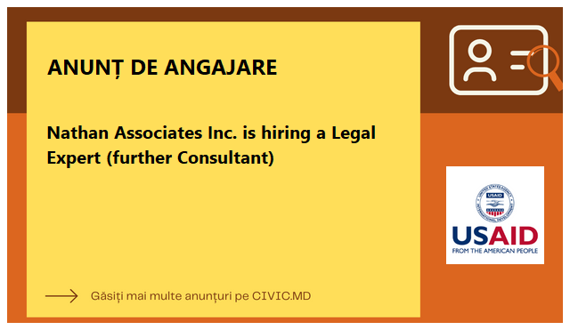Nathan Associates Inc. is hiring a Legal Expert (further Consultant)