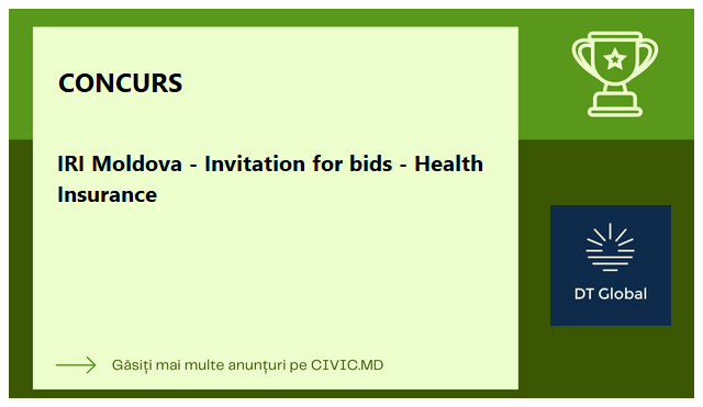 IRI Moldova - Invitation for bids - Health Insurance 