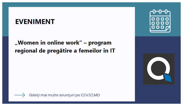 „Women in online work” – program regional de pregătire a femeilor în IT