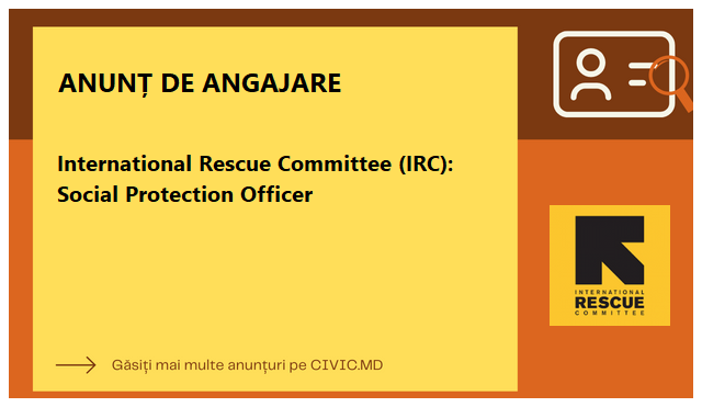 International Rescue Committee (IRC): Social Protection Officer