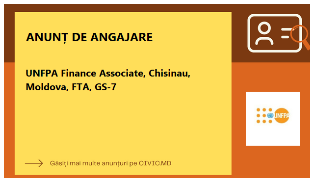 UNFPA Finance Associate, Chisinau, Moldova, FTA, GS-7