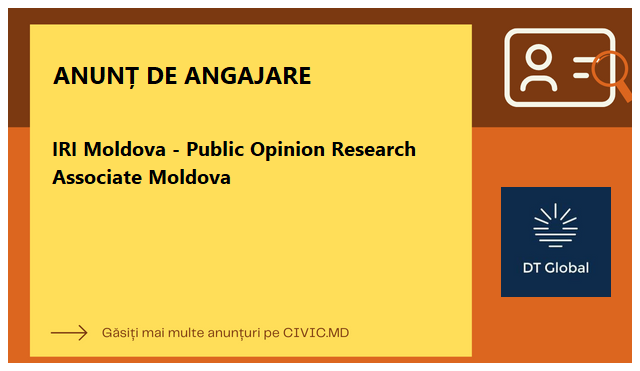 IRI Moldova - Public Opinion Research Associate Moldova