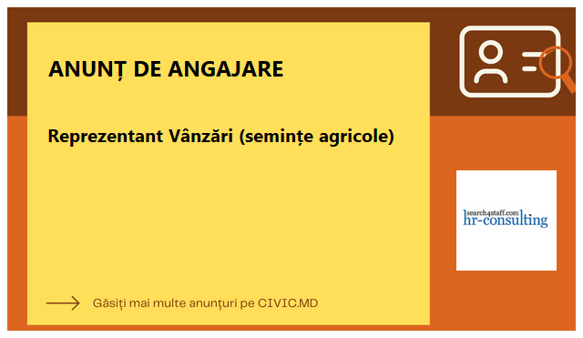 Reprezentant Vânzări (semințe agricole)