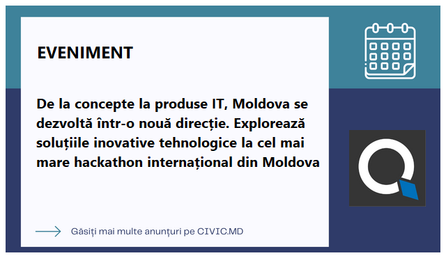 De la concepte la produse IT, Moldova se dezvoltă într-o nouă direcție. Explorează soluțiile inovative tehnologice la cel mai mare hackathon internațional din Moldova 