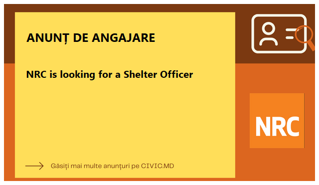 NRC is looking for a Shelter Officer