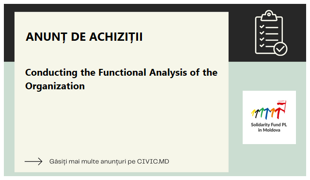 Conducting the Functional Analysis of the Organization