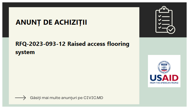 RFQ-2023-093-12 Raised access flooring system