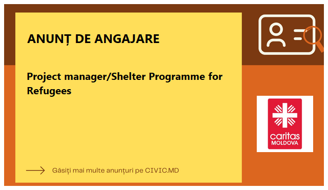 Project manager/Shelter Programme for Refugees 