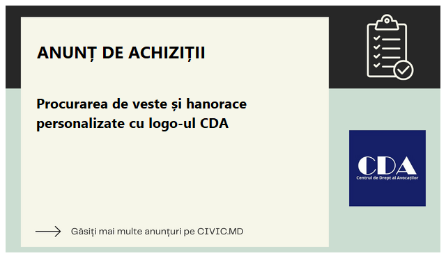 Procurarea de veste și hanorace personalizate cu logo-ul CDA