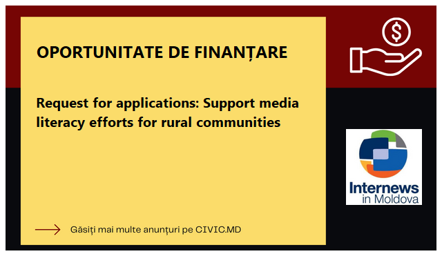 Request for applications: Support media literacy efforts for rural communities