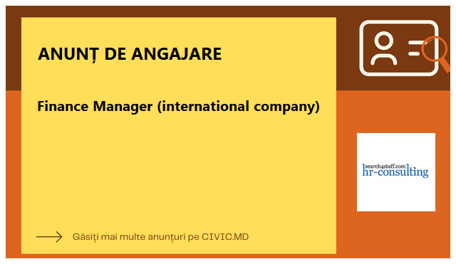 Finance Manager (international company)