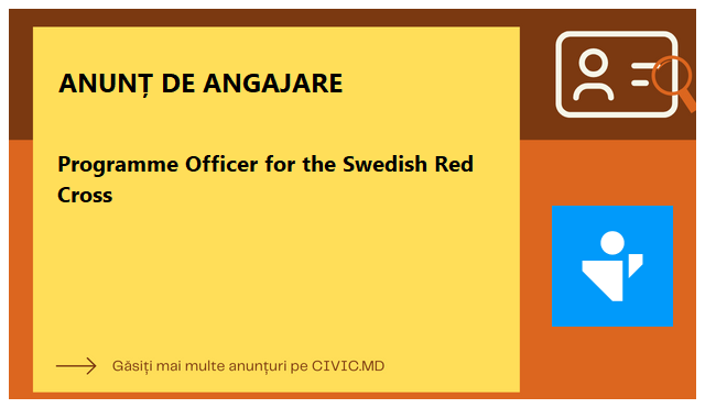 Programme Officer for the Swedish Red Cross
