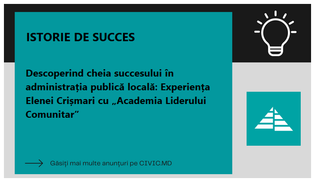 Descoperind cheia succesului în administrația publică locală: Experiența Elenei Crișmari cu „Academia Liderului Comunitar”