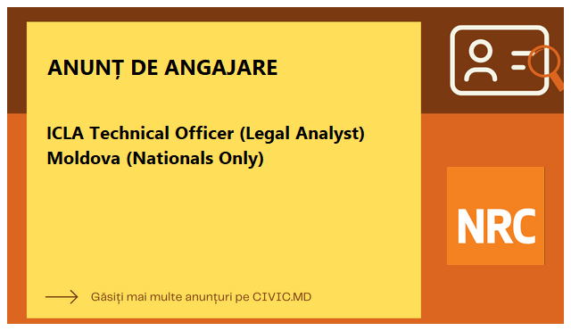 ICLA Technical Officer (Legal Analyst) Moldova (Nationals Only)