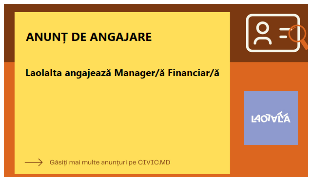 Laolalta angajează Manager/ă Financiar/ă