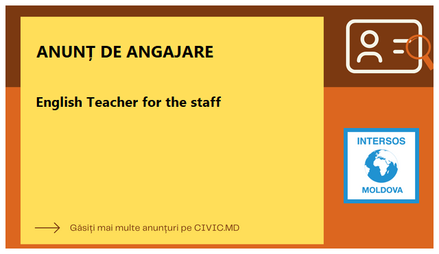 English Teacher for the staff