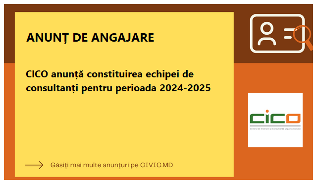 CICO anunță constituirea echipei de consultanți pentru perioada 2024-2025
