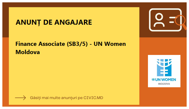 Finance Associate (SB3/5) - UN Women Moldova