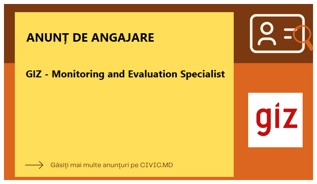 GIZ - Monitoring and Evaluation Specialist