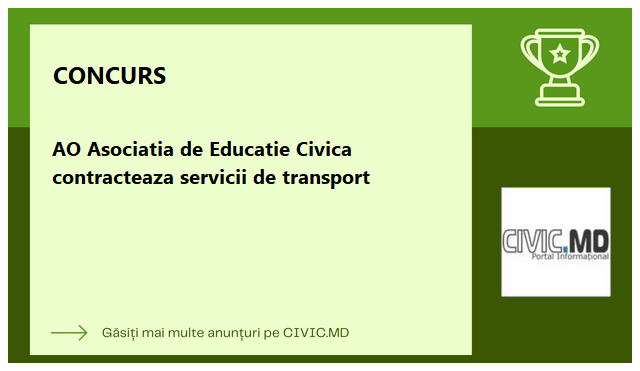 AO Asociatia de Educatie Civica contracteaza servicii de transport