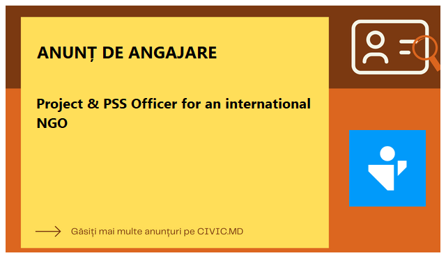 Project & PSS Officer for an international NGO