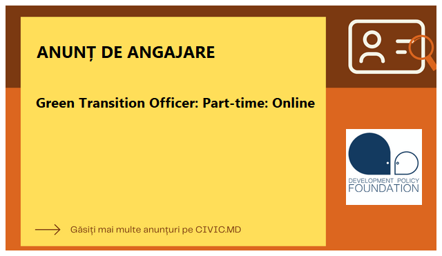 Green Transition Officer: Part-time: Online 