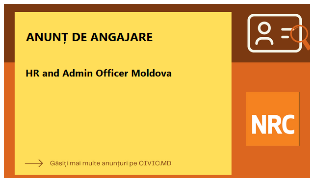 HR and Admin Officer Moldova