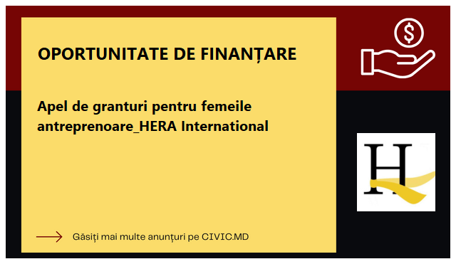 Apel de granturi pentru femeile antreprenoare_HERA International 