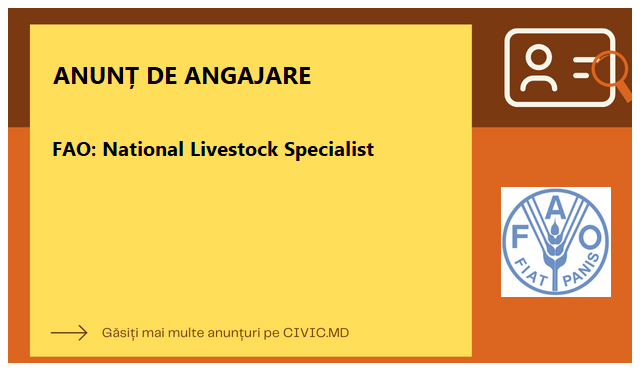 FAO: National Livestock Specialist