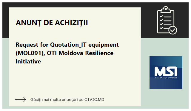 Request for Quotation_IT equipment (MOL091), OTI Moldova Resilience Initiative