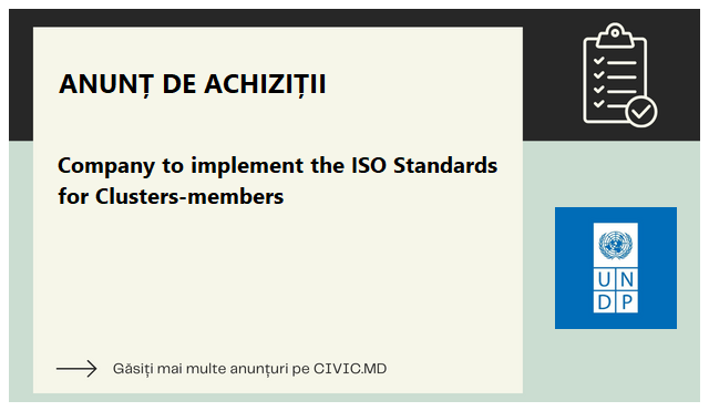 Company to implement the ISO Standards for Clusters-members