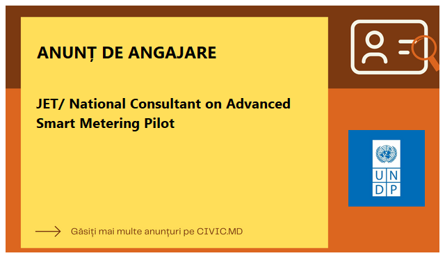 JET/ National Consultant on Advanced Smart Metering Pilot