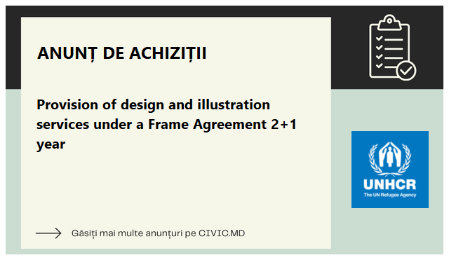 Provision of design and illustration services under a Frame Agreement 2+1 year