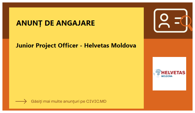 Junior Project Officer - Helvetas Moldova