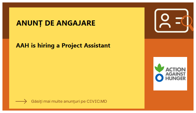 AAH is hiring a Project Assistant