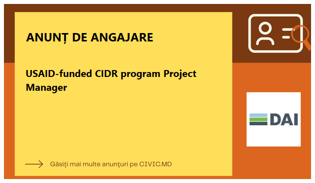 USAID-funded CIDR program Project Manager