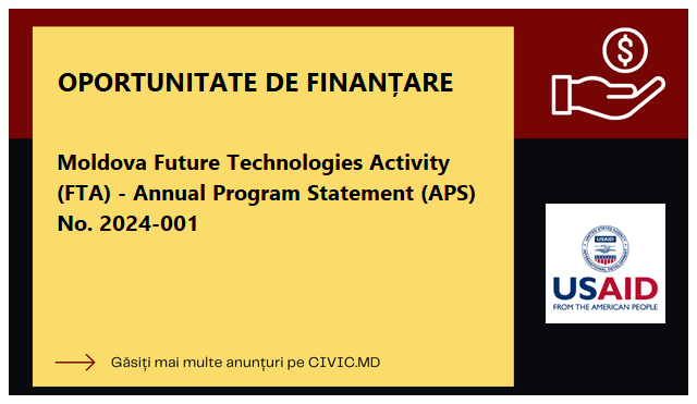 Moldova Future Technologies Activity (FTA) - Annual Program Statement (APS) No. 2024-001 