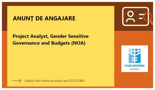 Project Analyst, Gender Sensitive Governance and Budgets (NOA)