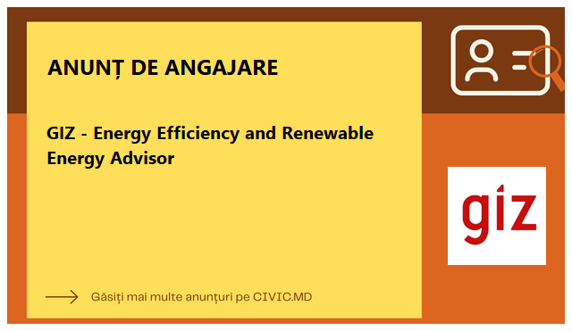 GIZ - Energy Efficiency and Renewable Energy Advisor 