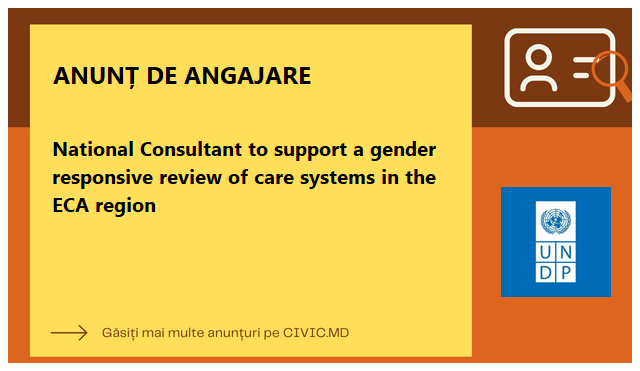  National Consultant to support a gender responsive review of care systems in the ECA region