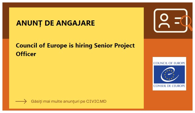 Council of Europe is hiring Senior Project Officer