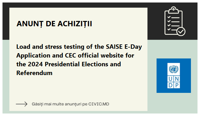 Load and stress testing of the SAISE E-Day Application and CEC official website for the 2024 Presidential Elections and Referendum