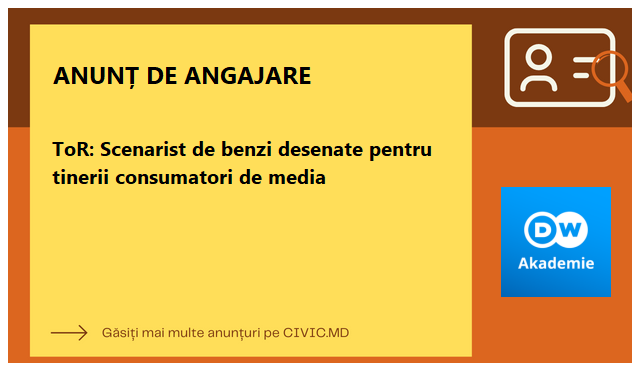 ToR: Scenarist de benzi desenate pentru tinerii consumatori de media