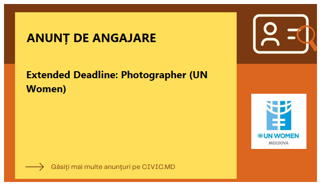 Extended Deadline: Photographer (UN Women)