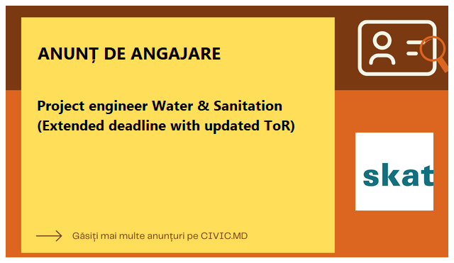 Project engineer Water & Sanitation (Extended deadline with updated ToR)
