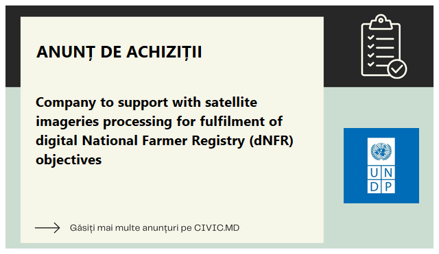 Company to support with satellite imageries processing for fulfilment of digital National Farmer Registry (dNFR) objectives